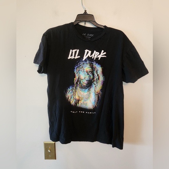 Lil Durk Shirt Mens Large Black Blue Rap Hip Hop Music Concert OTF Only Family - Picture 1 of 3